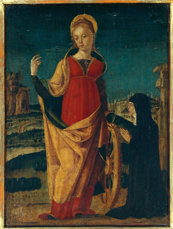 Santa Caterina d'Alessandria (dipinto) di Cicognara Antonio (fine sec. XV)