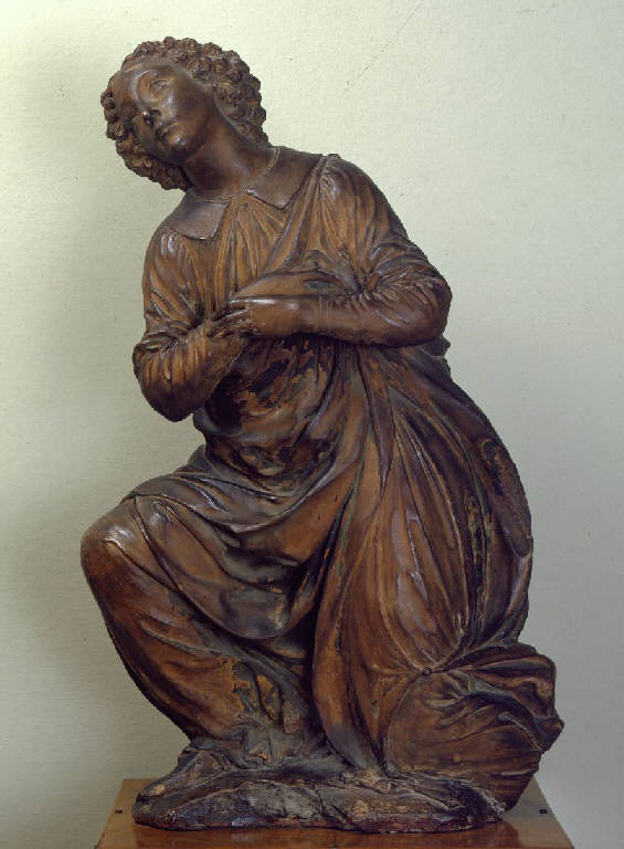 Angelo annunciante (scultura) di di Leonardo Benedetto (sec. XV)