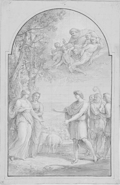Incontro di Giacobbe e Rachele (disegno) di Appiani Andrea (secc. XVIII/ XIX)