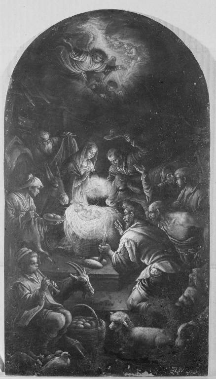 Adorazione dei pastori (dipinto) di Da Ponte Francesco detto Bassano Francesco il Giovane (scuola) (sec. XVI)