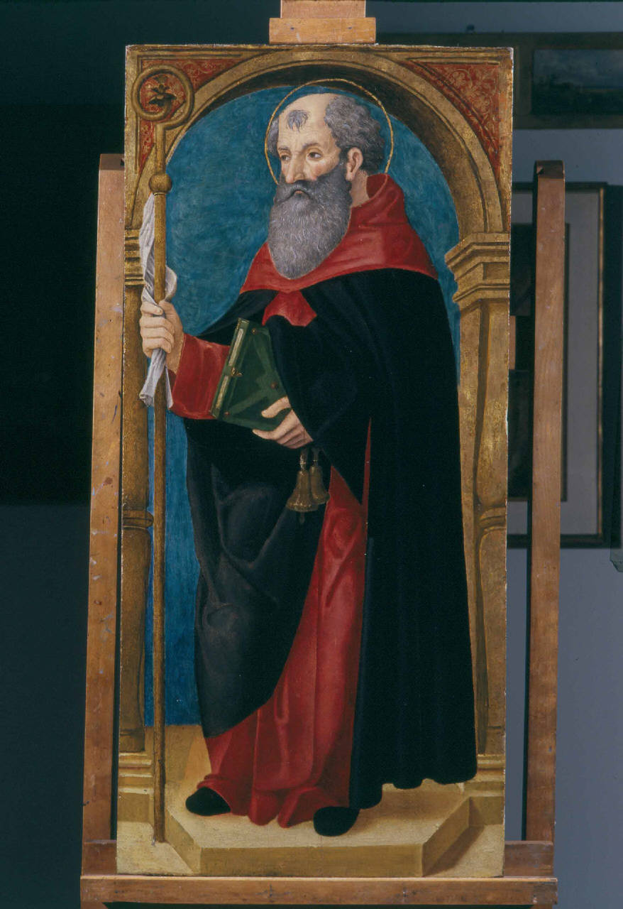 Sant'Antonio Abate (scomparto di polittico) di Boselli Antonio (sec. XVI)