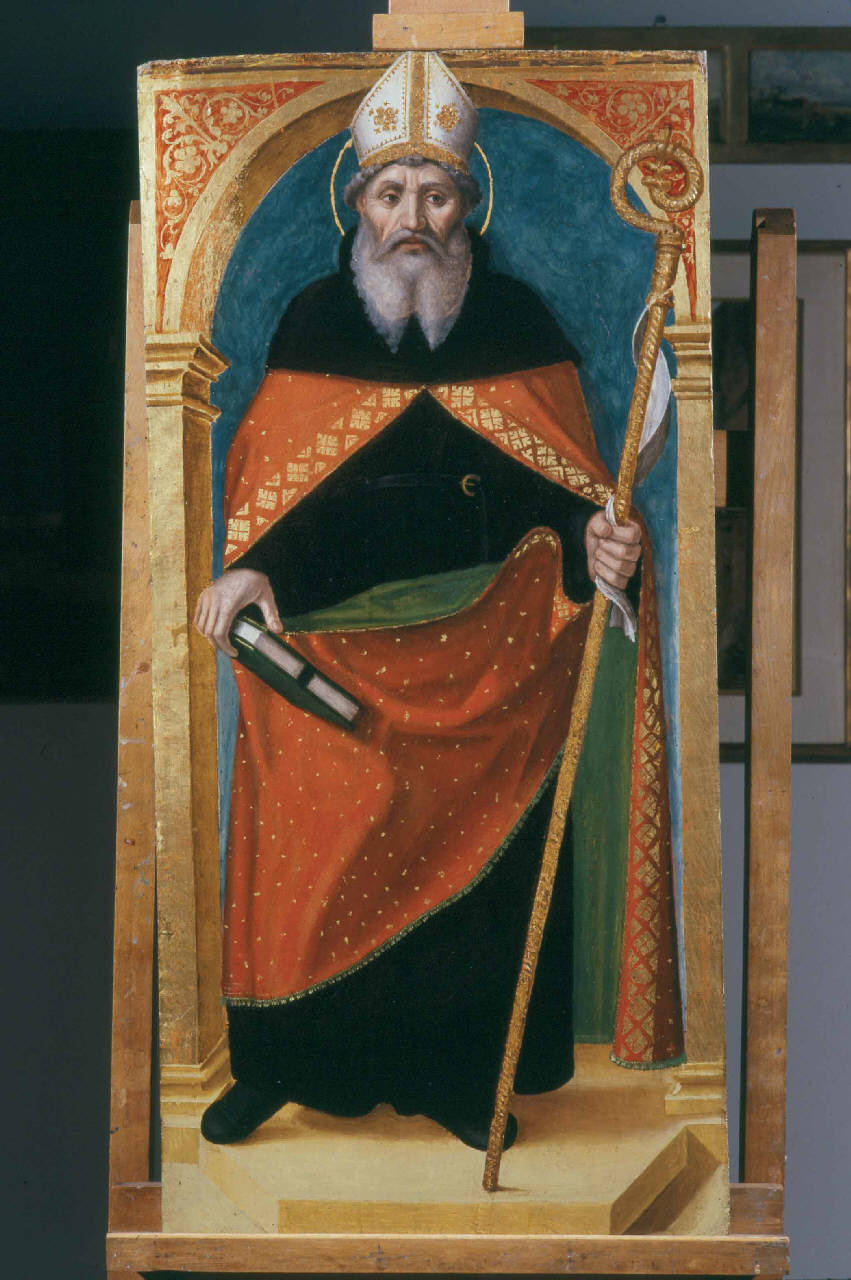 Sant'Agostino (scomparto di polittico) di Boselli Antonio (sec. XVI)
