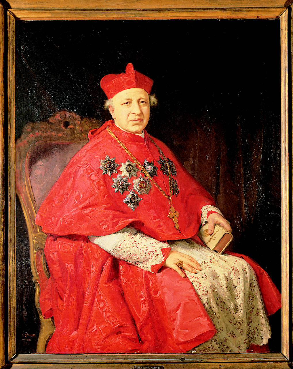 ritratto del cardinale Antonio Agliardi (dipinto) di Riva, Giuseppe (sec. XIX)