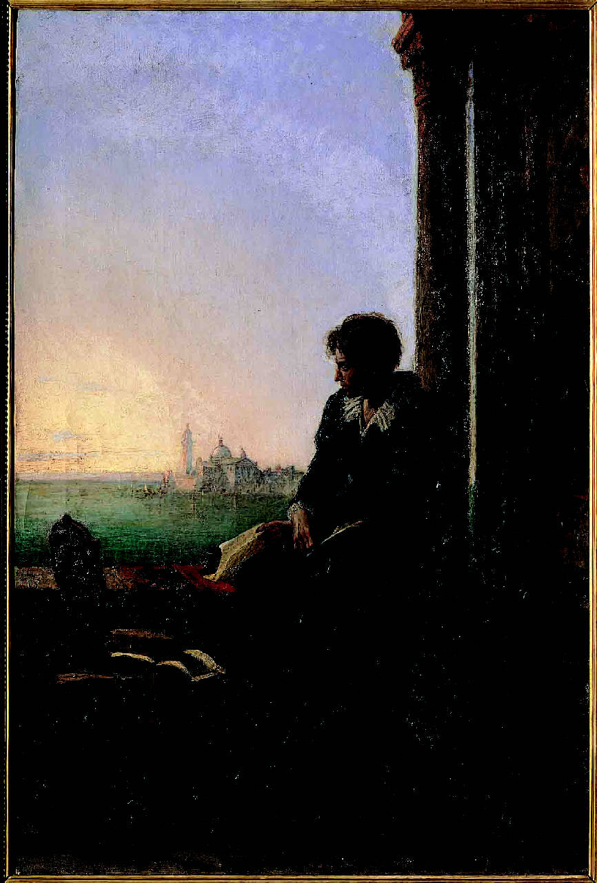 Torquato Tasso a Venezia (dipinto) di Loverini Ponziano (sec. XIX)