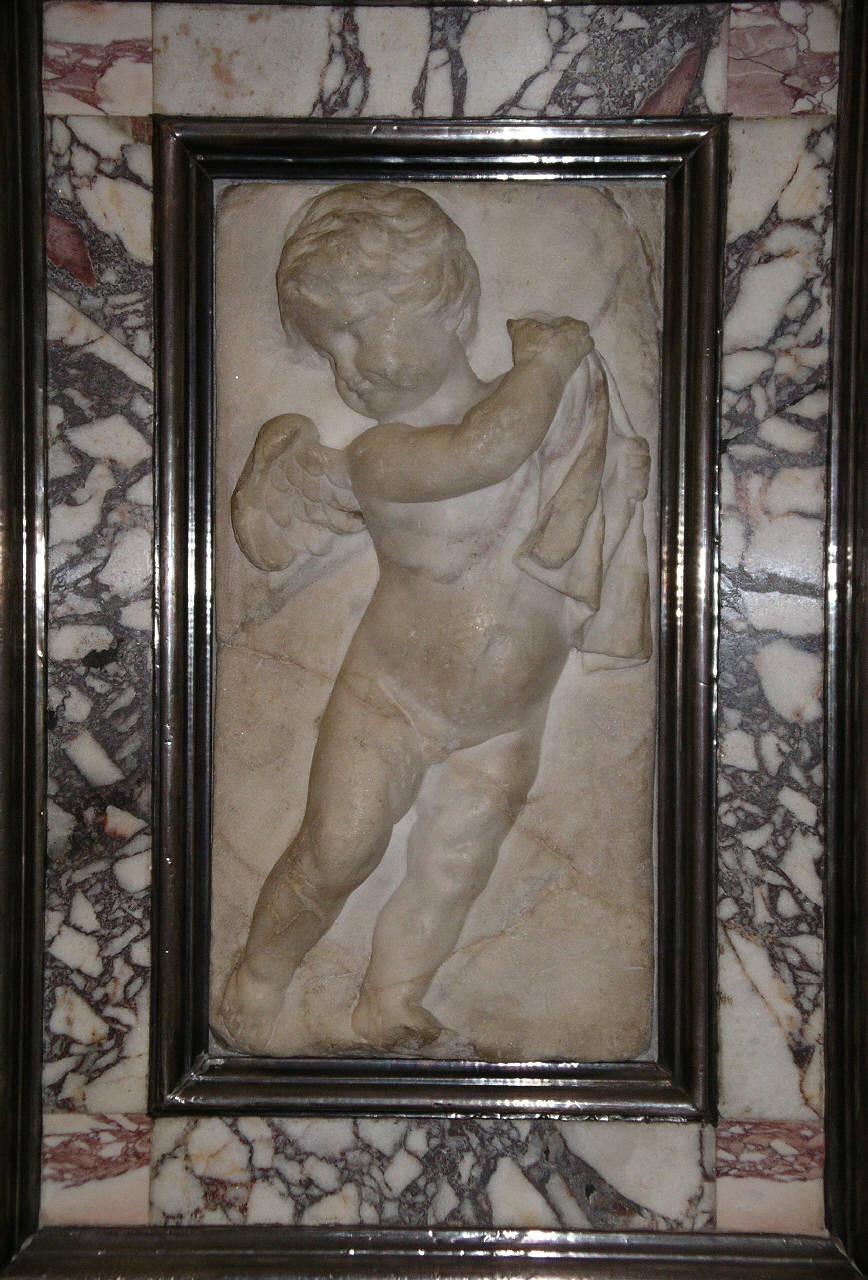angioletto con drappo (rilievo) di Duquesnoy François detto Fiamingo (sec. XVII)