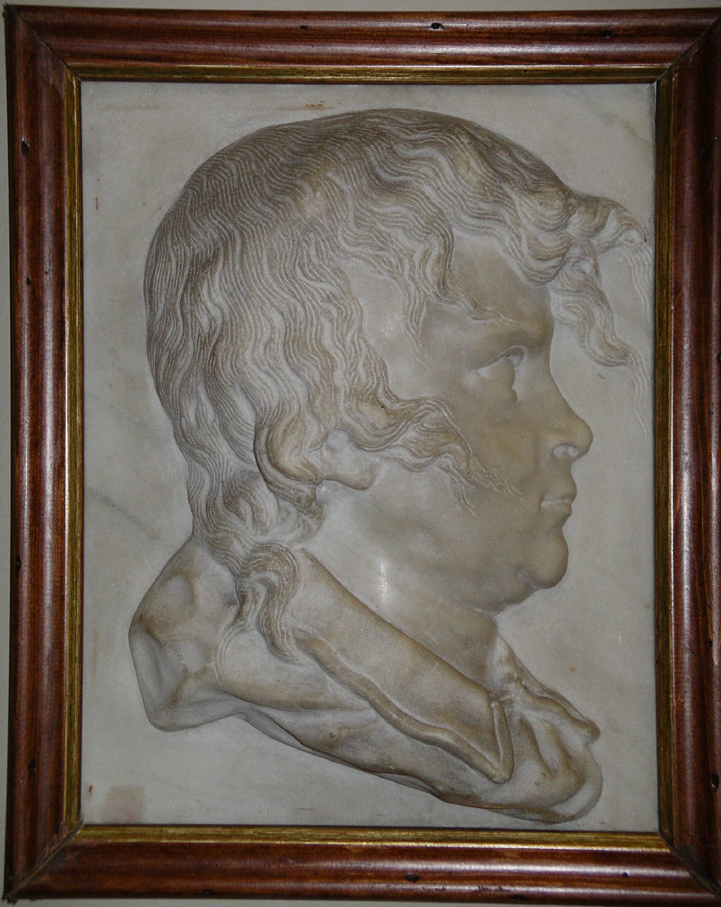 testa di giovane uomo di profilo (rilievo) di Le Court, Giusto (sec. XVII)