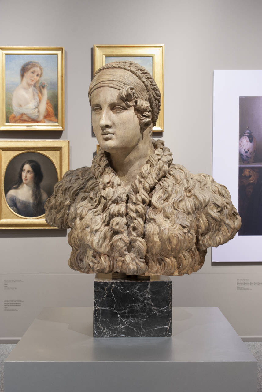 donna con pelliccia (busto) - ambito italiano (sec. XIX)