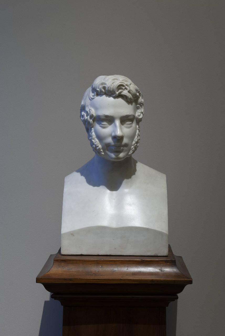 busto a erma del conte Leonino Secco Suardo (busto) di Gandolfi, Democrito (sec. XIX)