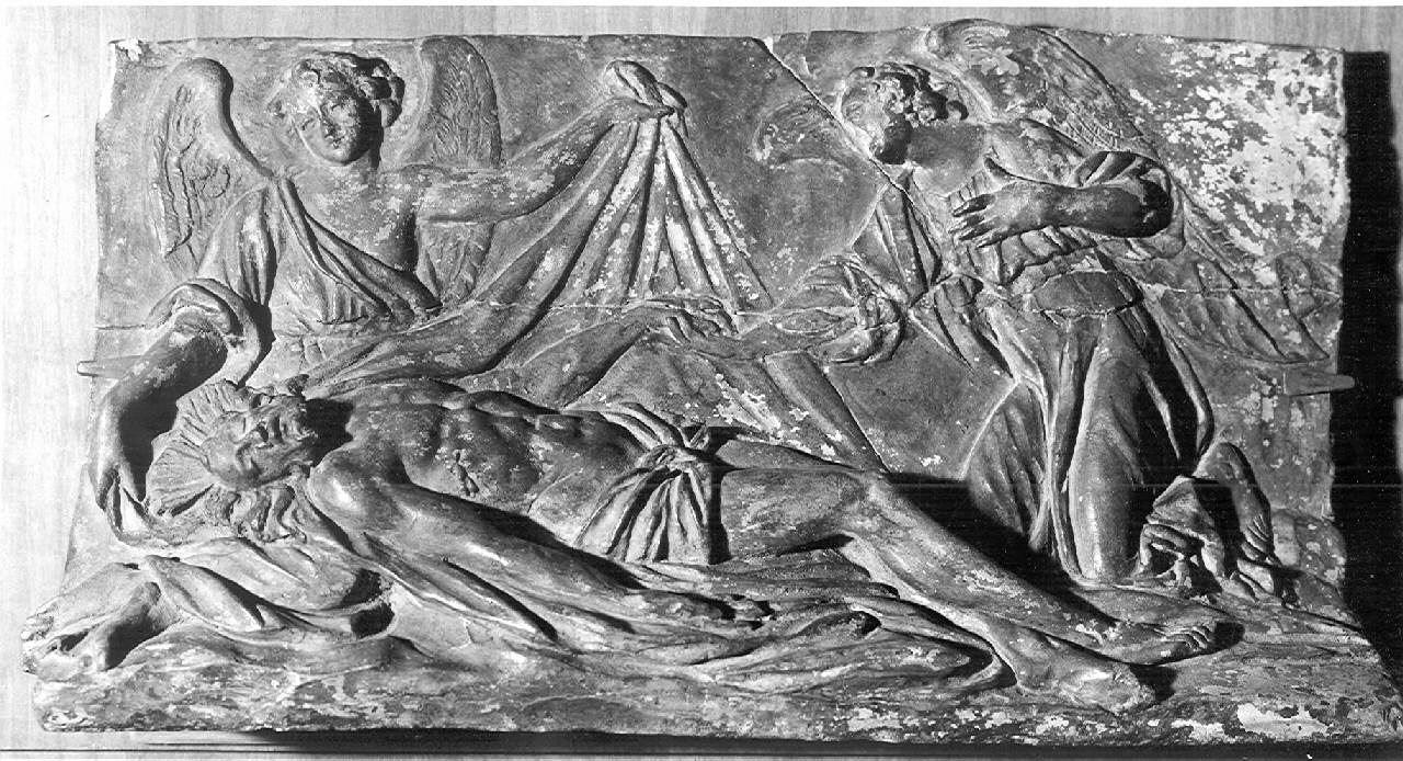 Cristo morto e angeli (rilievo) di Mazzetti, Pietro (sec. XVIII)