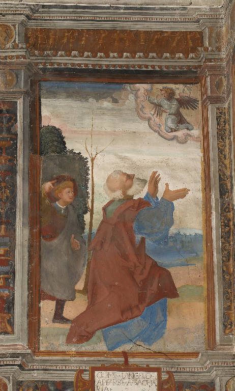 ANNUNCIO A ZACCARIA (dipinto murale) di De Donati, Bernardino (e aiuti) (primo quarto sec. XVI)