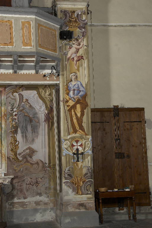 FIGURA ALLEGORICA FEMMINILE (dipinto murale) di Valdani, Alessandro (attr.) (sec. XVIII)
