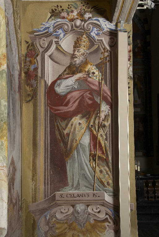 San Gelasio (dipinto murale) di Valdani, Alessandro (attr.) (sec. XVIII)
