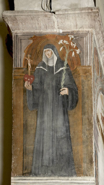 Santa Chiara da Montefalco (dipinto murale) di De Donati, Bernardino (e aiuti) (sec. XVI)