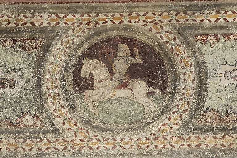 SAN GIORGIO E IL DRAGO (dipinto murale) - ambito lombardo (ultimo quarto sec. XV)