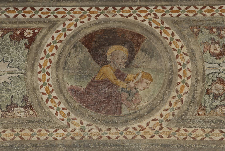 SACRIFICIO DI ISACCO (dipinto murale) - ambito lombardo (ultimo quarto sec. XV)