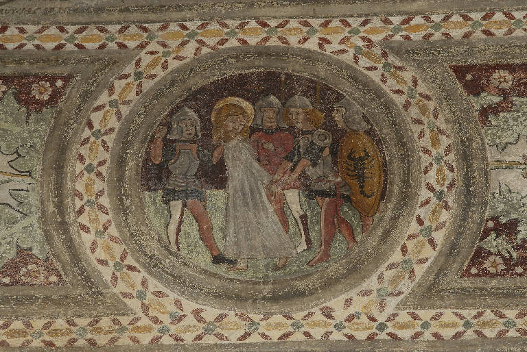 CATTURA DI CRISTO (dipinto murale) - ambito lombardo (ultimo quarto sec. XV)