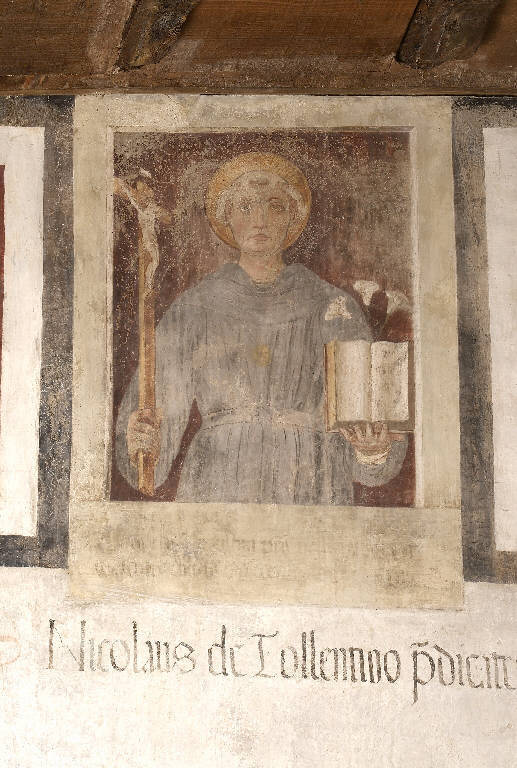 San Nicola di Tolentino (dipinto murale) - ambito lombardo (primo quarto sec. XVI)
