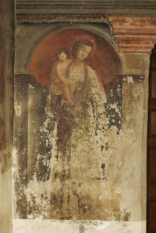 CARITA' (dipinto murale) di De Donati, Bernardino (e aiuti) (sec. XVI)