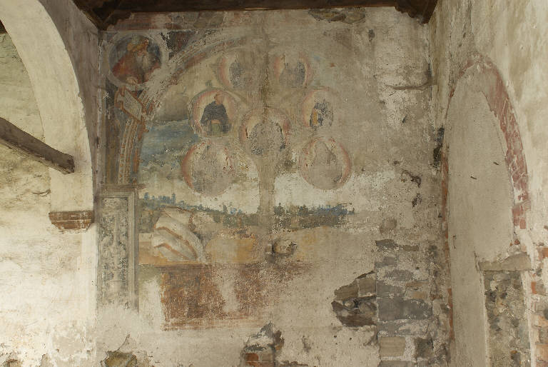 Morte di Sant'Agostino e Albero Agostiniano (dipinto murale) di De Donati, Bernardino (e aiuti) (sec. XVI)