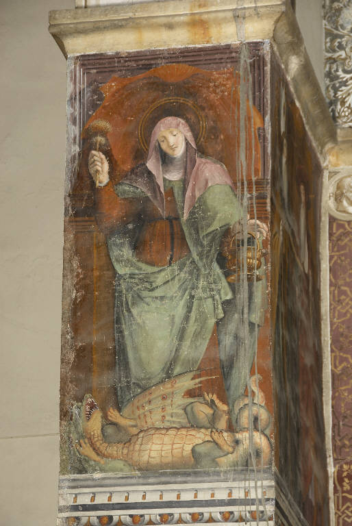 SANTA MARTA (dipinto murale) - ambito lombardo (secondo quarto sec. XVI)