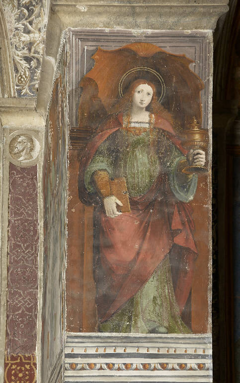 SANTA MARIA MADDALENA (dipinto murale) - ambito lombardo (secondo quarto sec. XVI)