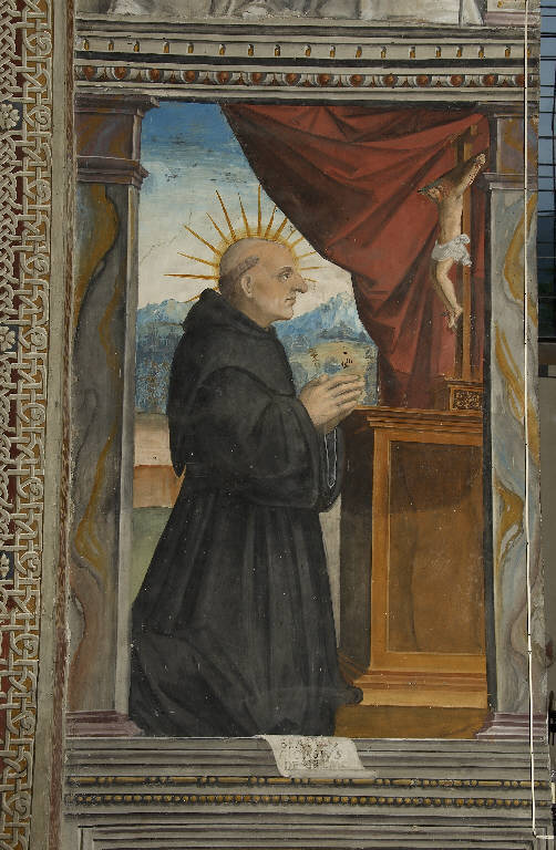 BEATO GIORGIO LACIOLI (dipinto murale) di De Donati, Bernardino (bottega) (secondo quarto sec. XVI)
