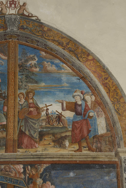 RINVENIMENTO DELLA CROCE DA PARTE DI SANT'ELENA (dipinto murale) di De Donati, Alvise (e aiuti) (primo quarto sec. XVI)