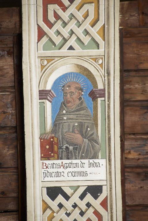 BEATO AGATONE D'INDIA (dipinto murale) di Malacrida, Battista detto Battista da Musso (attr.) (fine||prima metà sec. XV||sec. XX)