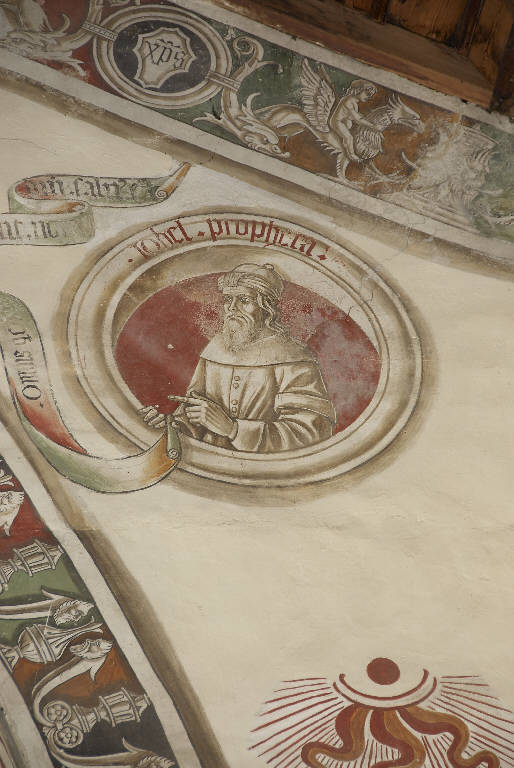 PROFETA GIOELE (dipinto murale) di Malacrida, Battista detto Battista da Musso (attr.) (fine||prima metà sec. XV||sec. XX)