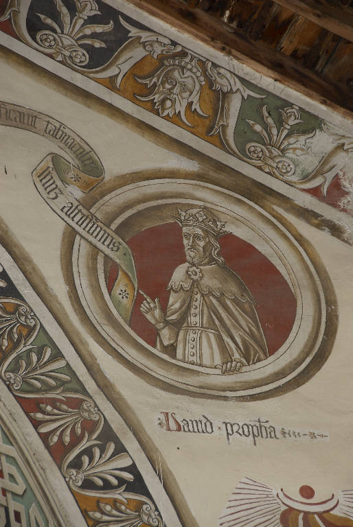 PROFETA DAVIDE (dipinto murale) di Malacrida, Battista detto Battista da Musso (attr.) (fine||prima metà sec. XV||sec. XX)