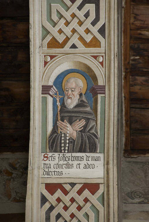 SAN GIOVANNI BONO (dipinto murale) di Malacrida, Battista detto Battista da Musso (attr.) (fine||prima metà sec. XV||sec. XX)