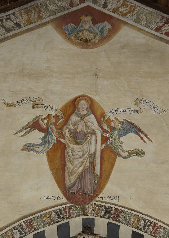 MADONNA ASSUNTA v. anche Assunzione della Madonna (dipinto murale) di Malacrida, Battista detto Battista da Musso (attr.) (||prima metà sec. XV||sec. XX)