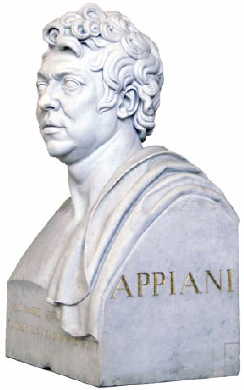 Busto di Andrea Appiani, busto di andrea appiani (mezzo busto) di Marchesi Pompeo (sec. XIX)