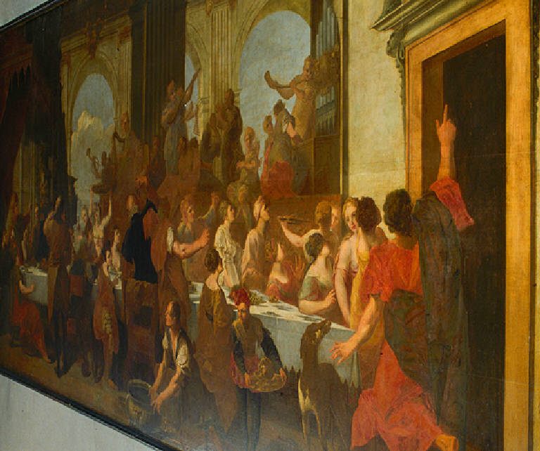 Convito di Baldassarre (dipinto) di Tortelli Giuseppe (primo quarto sec. XVIII)