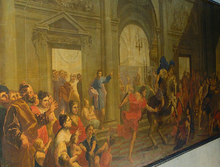 Cacciata di Eliodoro dal Tempio (dipinto) di Tortelli Giuseppe (primo quarto sec. XVIII)