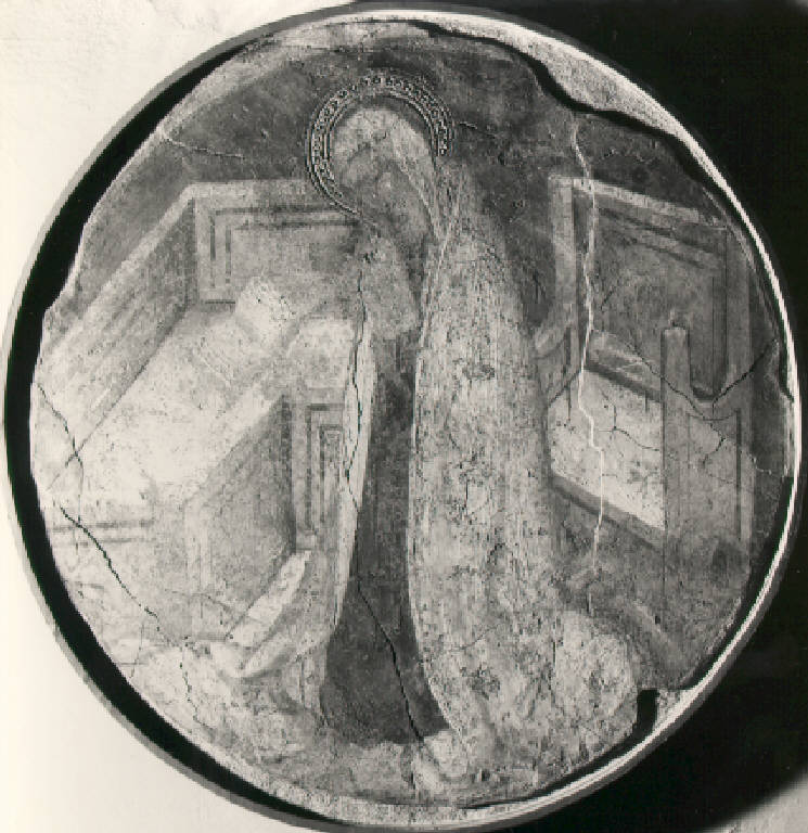 Madonna annunciata (dipinto) di Bembo Giovanni (cerchia) (prima metà sec. XV)