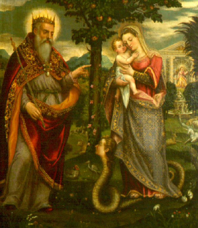 Immacolata Concezione (dipinto) di Mombello Luca (terzo quarto sec. XVI)