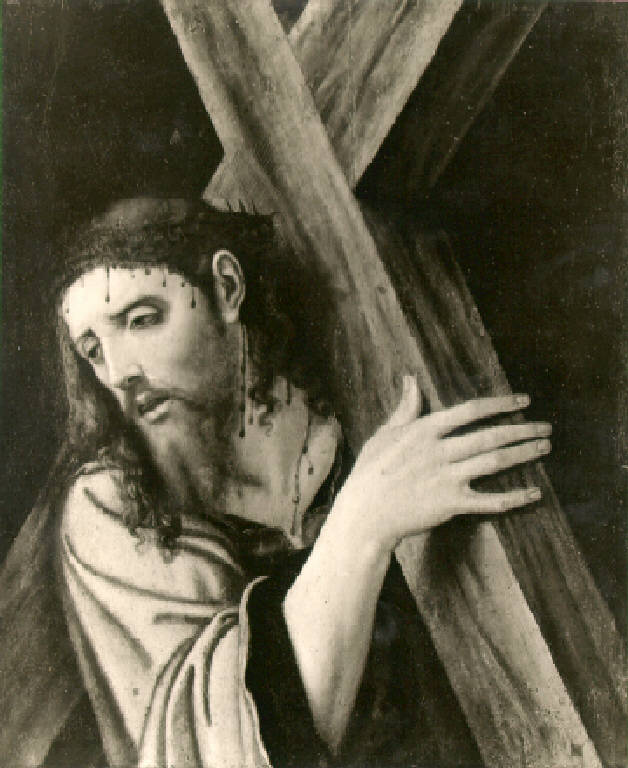 Cristo portacroce (dipinto) di Frangipani Nicolò (terzo quarto sec. XVI)