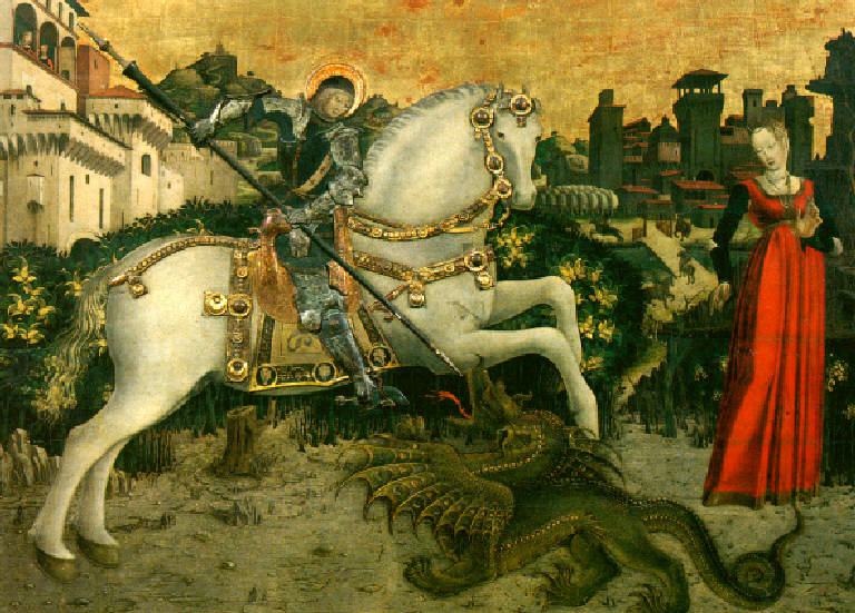 San Giorgio e il drago (dipinto) - scuola lombarda (terzo quarto sec. XV)