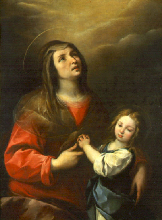 Sant'Anna e la Madonna bambina (dipinto) di Nuvolone Carlo Francesco (attr.) (seconda metà sec. XVII)