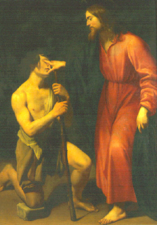 Cristo guarisce il cieco (dipinto) di Galli Giovanni Antonio detto Spadarino (attr.) (prima metà sec. XVII)