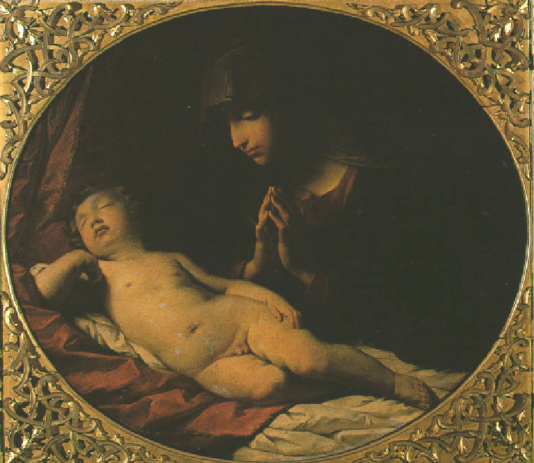 Adorazione del Bambino con la Madonna (dipinto) di Maratta Carlo (attr.) (ultimo quarto sec. XVII)