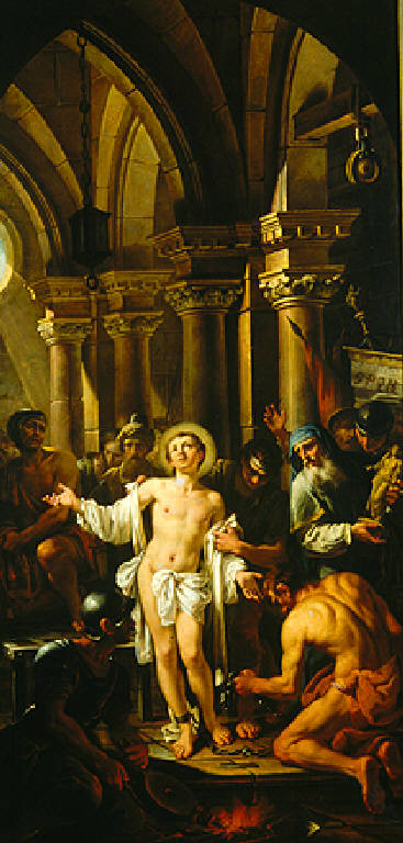 Martirio di San Lorenzo (dipinto) di Gallina Lodovico (ultimo quarto sec. XVIII)