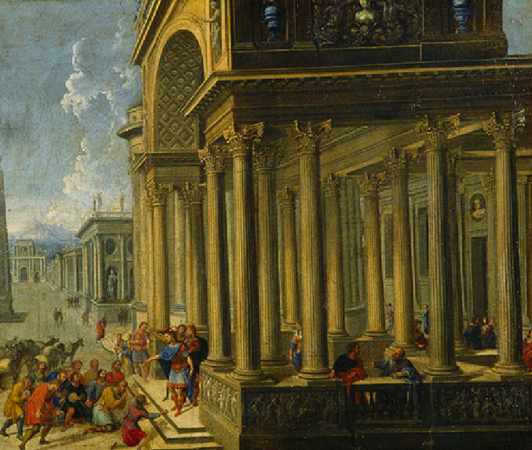 Giuseppe riconosciuto dai fratelli (dipinto) - scuola fiamminga (inizio sec. XVI)
