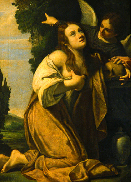 Santa Maria Maddalena e l'angelo (dipinto) - scuola bolognese (secondo quarto sec. XVII)
