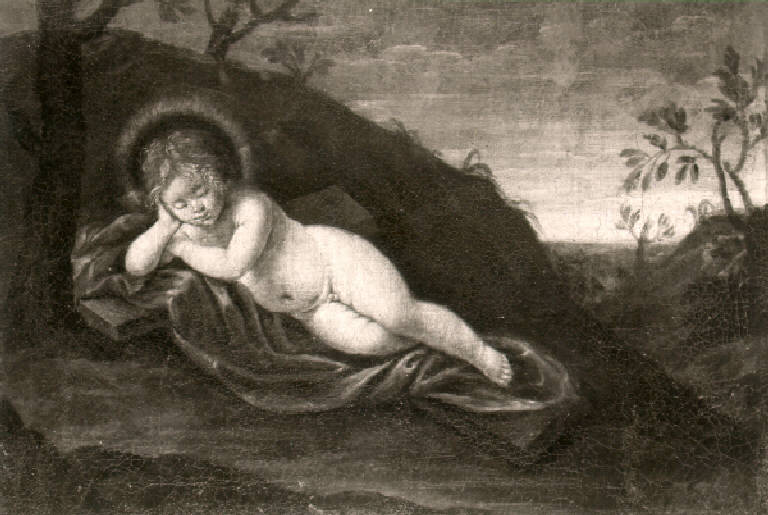 Gesù Bambino dormiente (dipinto) di Sirani Elisabetta (sec. XVII)