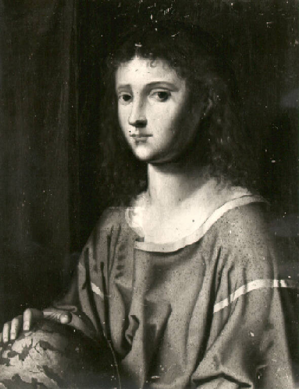 Gesù fanciullo con mappamondo (dipinto) - scuola cremonese (prima metà sec. XVI)
