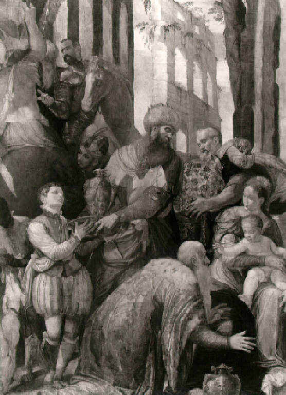 Adorazione dei Magi (dipinto) di Fasolo Giovanni Antonio (seconda metà sec. XVI)