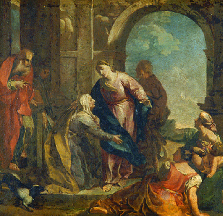 Maria Vergine incontra Santa Elisabetta (dipinto) - scuola veneta (prima metà sec. XVIII)