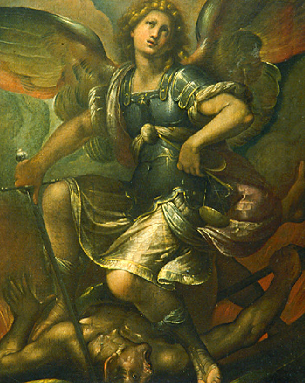San Michele Arcangelo sconfigge il demonio (dipinto) di Procaccini Giulio Cesare (attr.) (primo quarto sec. XVII)
